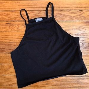 H&M black halter crop top